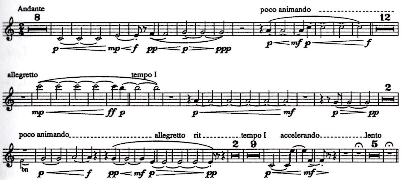 Peter Maxwell Davies - Book copy 1 - Oboe part (third movement)