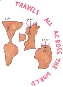 Travels all across the world